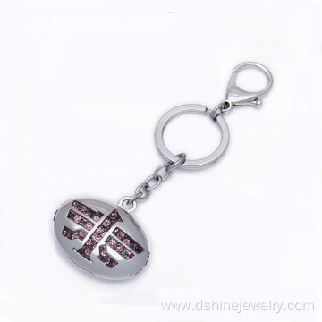 Custom Made Metal Key Shape Keychain Rhinestone Key Rings